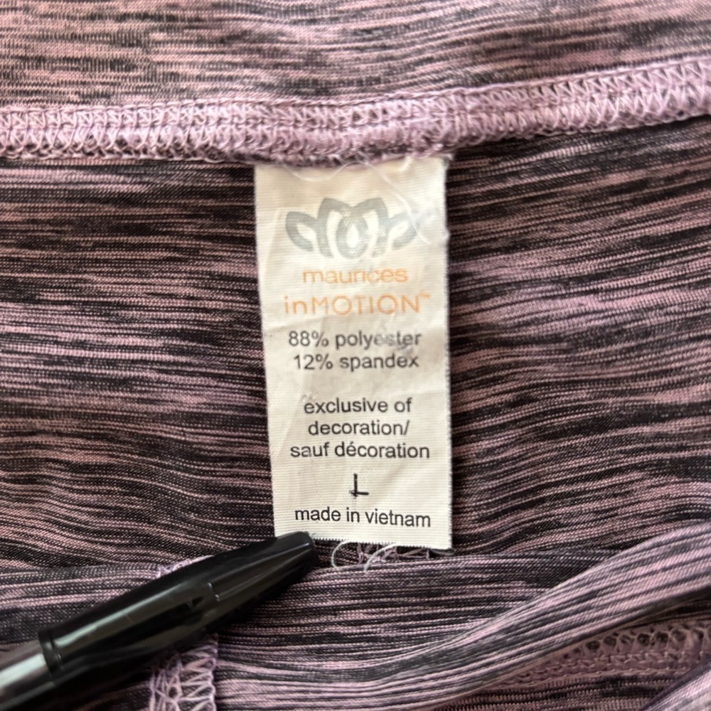 Maurices in Motion Purple Cut Out Printed Athletic Leggings Size L - Picture 5 of 5